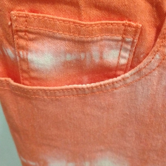 Gemma & Jane Tie Dye Bell Bottom Jeans in Orange & White - Picture 3 of 7